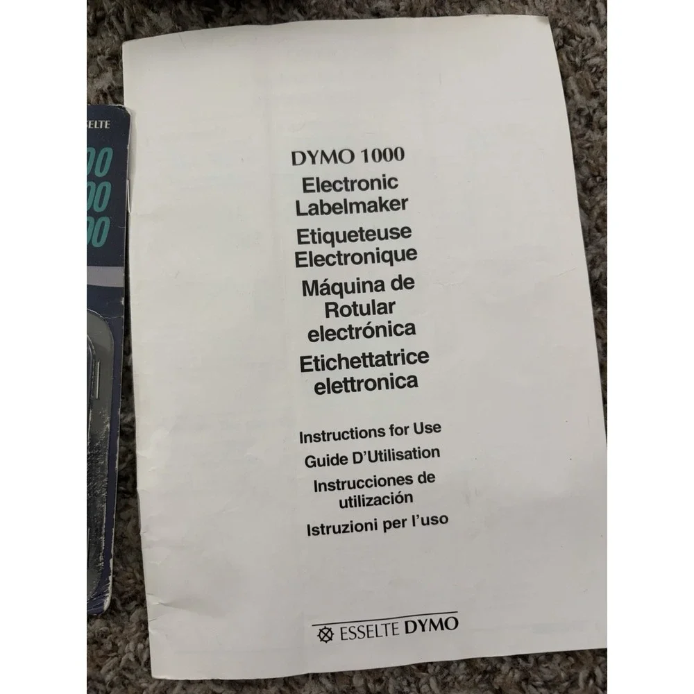 Dymo‎ 1000 Electronic Label Maker Vintage with Manual And Tape Package